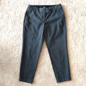 Loft Plaid Check Marisa Straight Petite Trouser Pants
